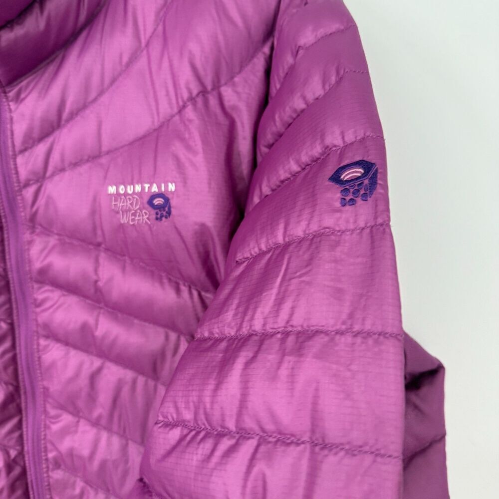 Mountain Hardwear Nitrous Micro Ratio Goose Down Jacket Purple Puffer Ski Sz XL - Picture 4 of 11